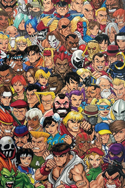 Street Fighter 90s by Hal Haney wall art