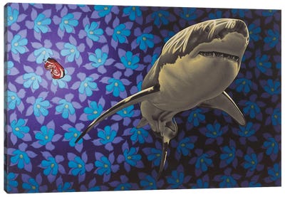 The Real Killer Canvas Art Print - Shark Art