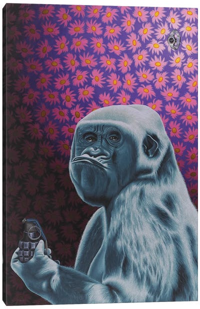 Tick Tick Tick Canvas Art Print - Gorilla Art