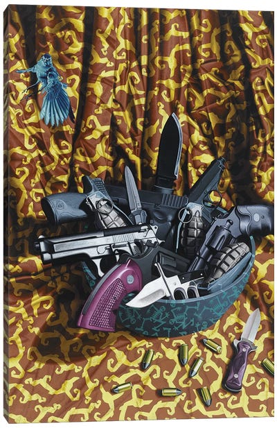 American Still-Life Canvas Art Print - Weapons & Artillery Art