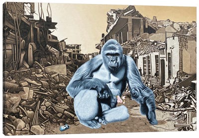 So Evolution, How's That Going For You Canvas Art Print - Satirical Humor Art