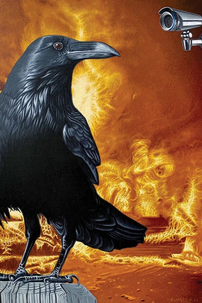 And They Watch It Burn by Stephen Hall canvas print