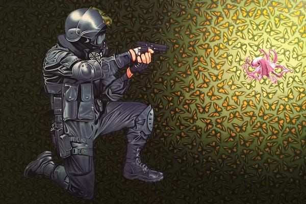 Similar To Banksy: Crowd Control by Stephen Hall