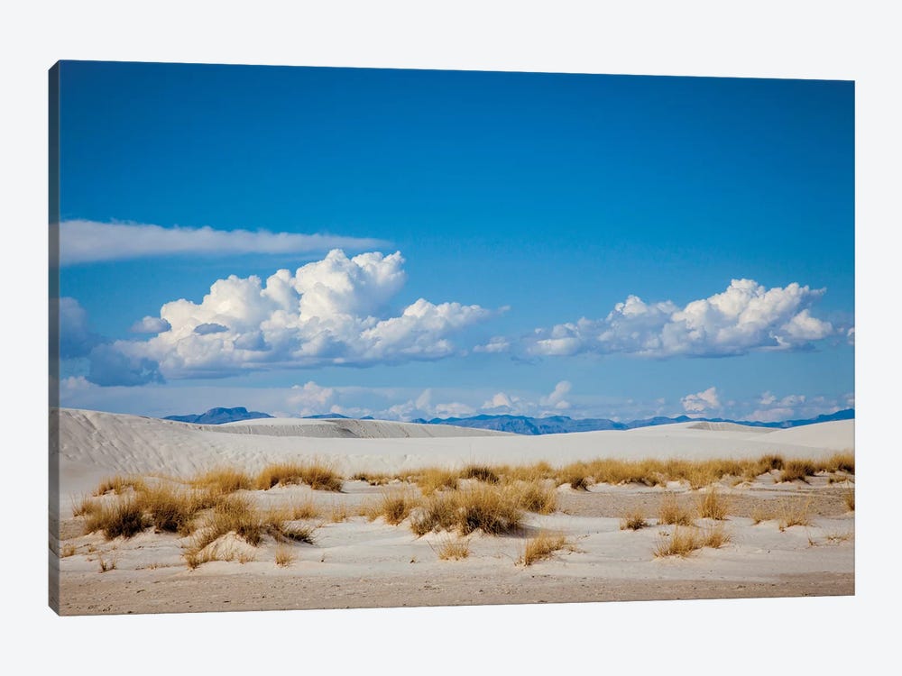 New Mexico. White Sands National Monument landscape of sand dunes and mountains II by Hollice Looney 1-piece Canvas Art Print