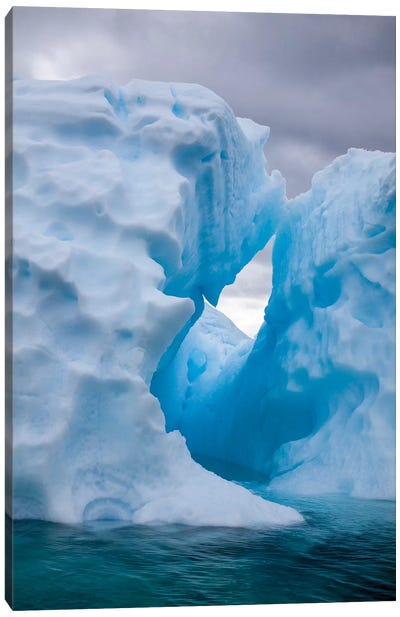 Antarctica, Lemaire Channel, iceberg in the Lemaire Channel Canvas Art Print - Antarctica Art