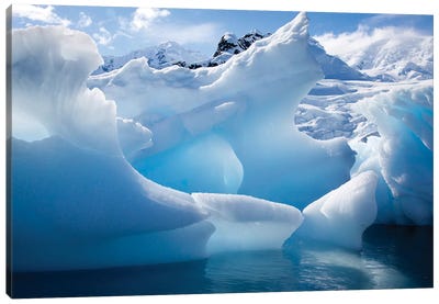Antarctica, Paradise Bay, iceberg Canvas Art Print - Ice & Snow Close-Up Art