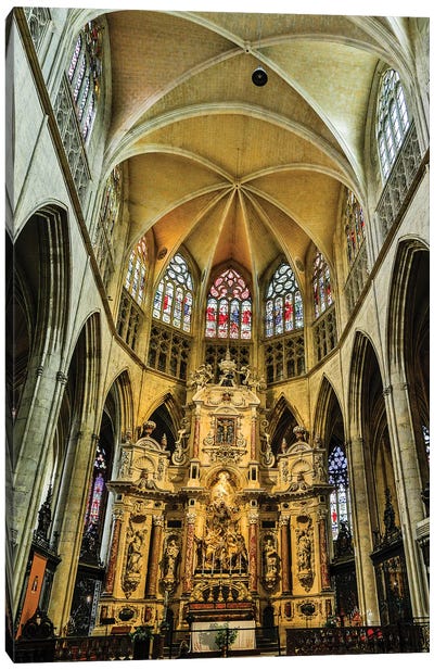 France, Toulouse. Cathedral of St. Etienne interior. Canvas Art Print