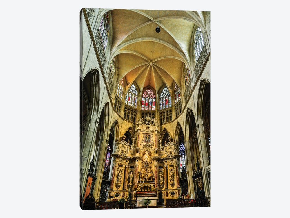France, Toulouse. Cathedral of St. Etienne interior. by Hollice Looney 1-piece Art Print
