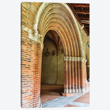 Arched Entrance To The Courtyard, Church Of The Jacobins, Toulouse, France Canvas Print #HLO62} by Hollice Looney Canvas Art Print