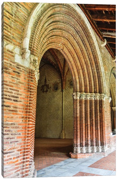 Arched Entrance To The Courtyard, Church Of The Jacobins, Toulouse, France Canvas Art Print