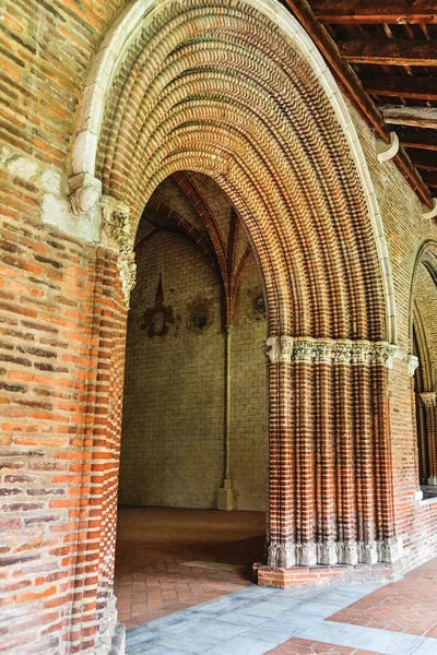 Hollice Looney: Arched Entrance To The Courtyard, Church Of The Jacobins, Toulouse, France by Hollice Looney