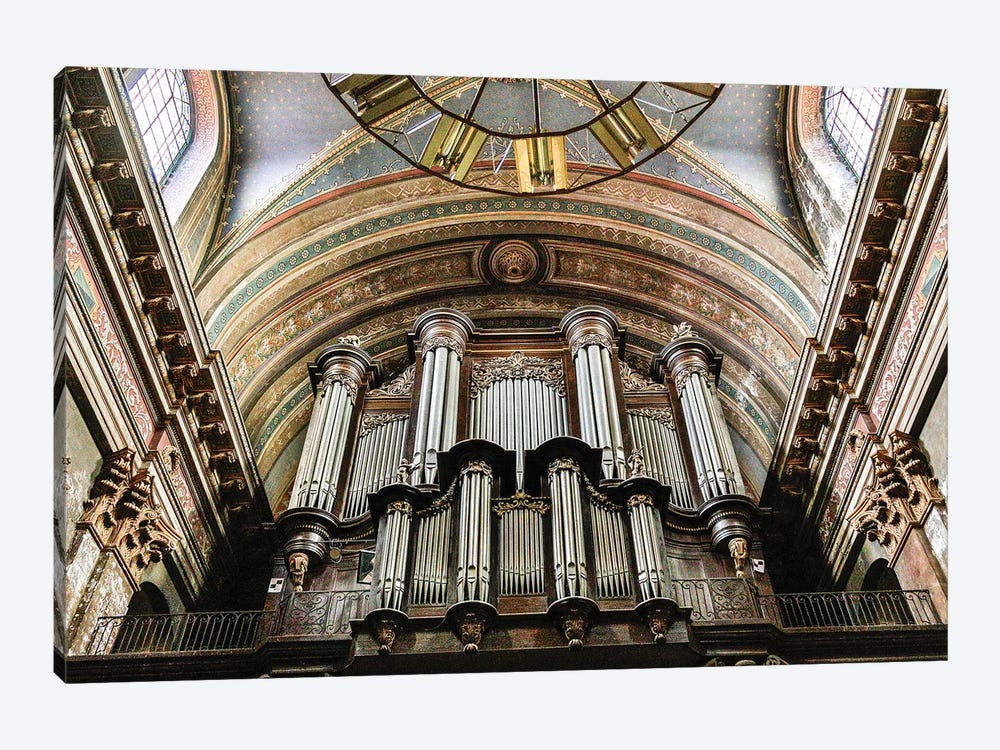 Organ Pipes, Church Of The Jacobins, Toulouse, France by Hollice Looney 1-piece Art Print