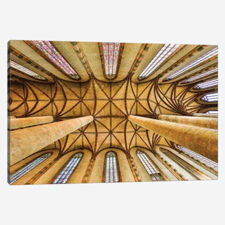 Vaulted Ceiling, Church Of The Jacobins, Toulouse, France Canvas Print #HLO66} by Hollice Looney Canvas Art