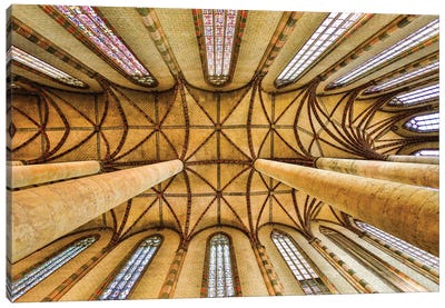 Vaulted Ceiling, Church Of The Jacobins, Toulouse, France Canvas Art Print