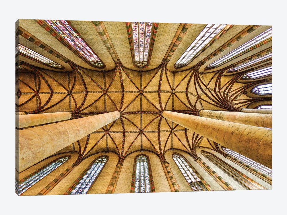 Vaulted Ceiling, Church Of The Jacobins, Toulouse, France by Hollice Looney 1-piece Art Print