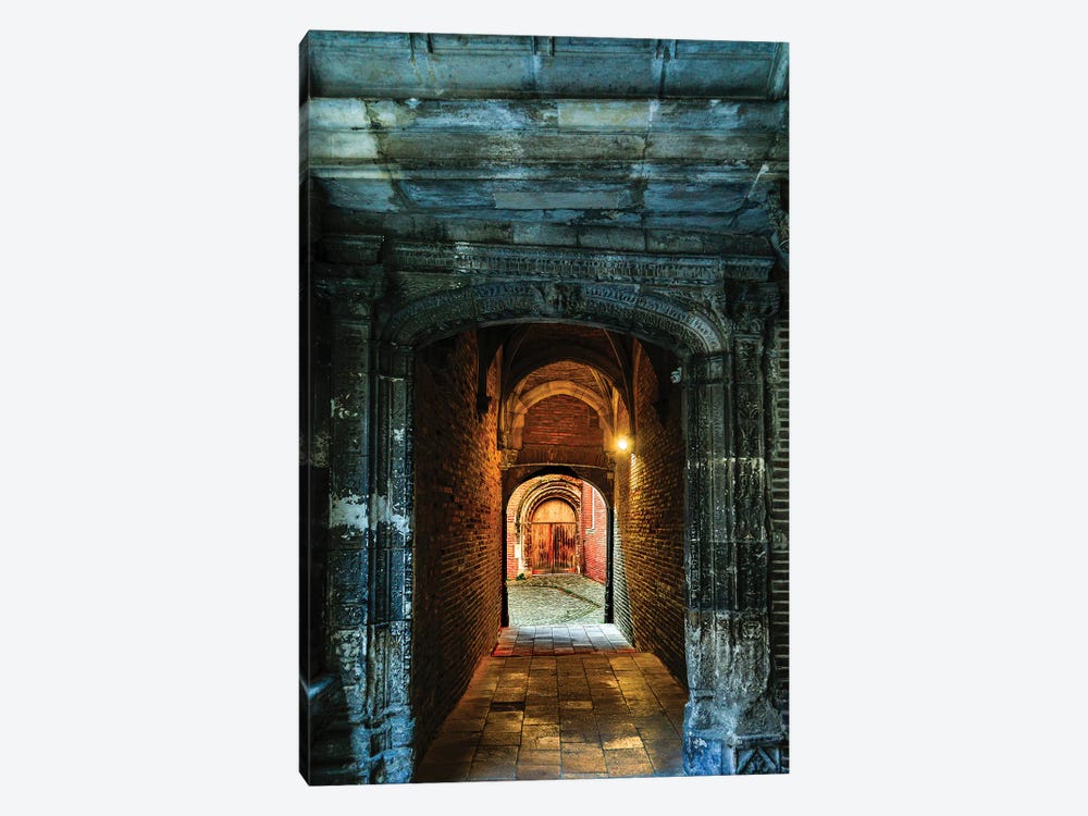 France, Toulouse. Tunnel leading to a courtyard by Hollice Looney 1-piece Canvas Artwork