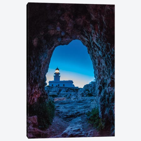 Cape Cavalleria Lighthouse At Sunrise, Menorca, Spain Canvas Print #HLO74} by Hollice Looney Canvas Print