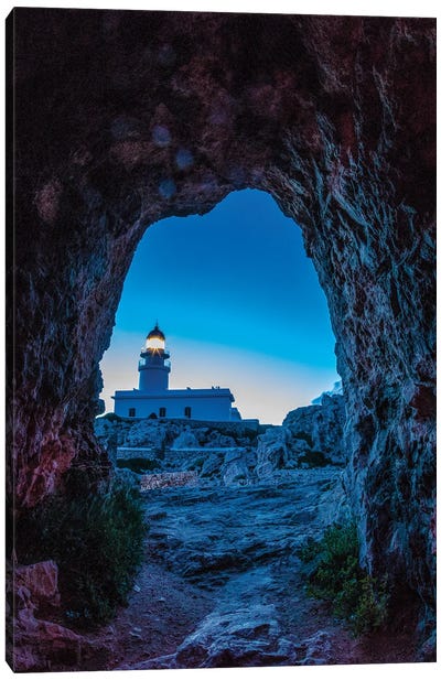 Cape Cavalleria Lighthouse At Sunrise, Menorca, Spain Canvas Art Print