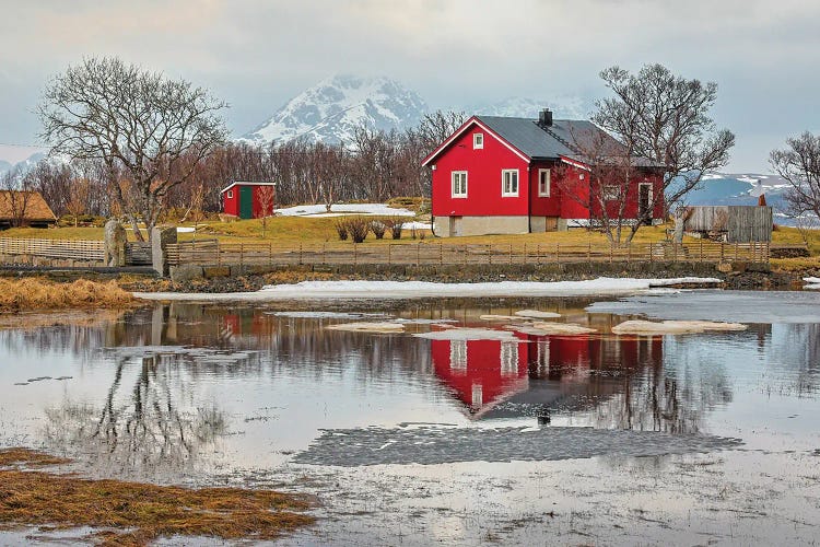 Norway, Lofoten Islands View Across Indrepollen Lake