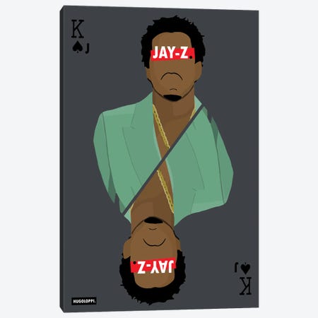 Jay-Z Canvas Print #HLP12} by Hugoloppi Canvas Art Print