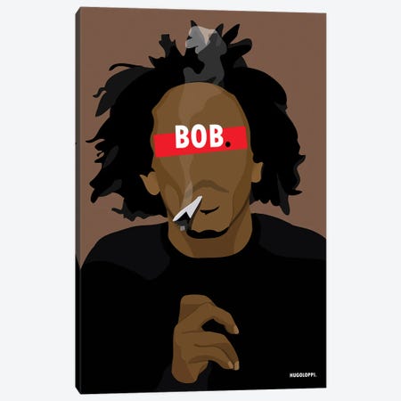 Bob Marley Canvas Print #HLP13} by Hugoloppi Canvas Print