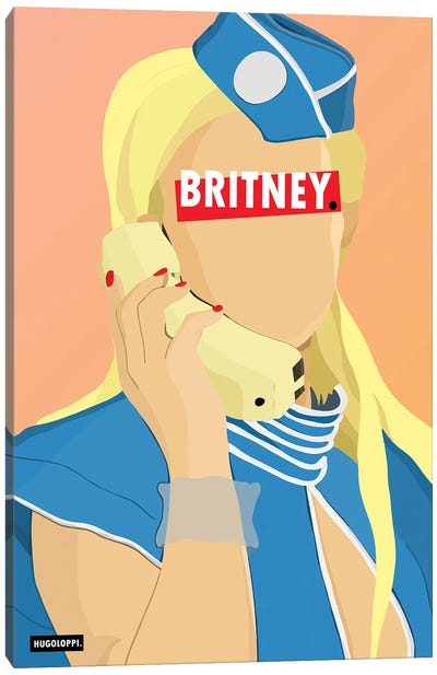 Britney Spears Canvas Art Print - Faceless Art
