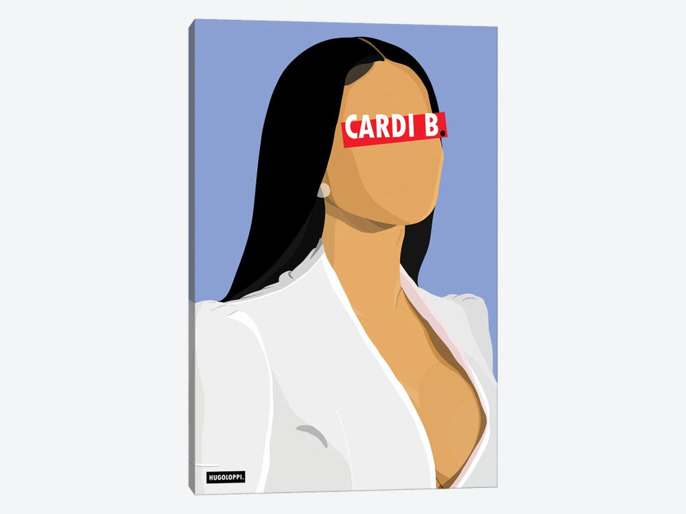 Cardi B by Hugoloppi 1-piece Canvas Art Print