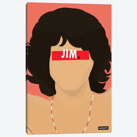 Jim Morrison Canvas Print #HLP22} by Hugoloppi Canvas Artwork