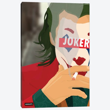 Joker Canvas Print #HLP5} by Hugoloppi Canvas Art