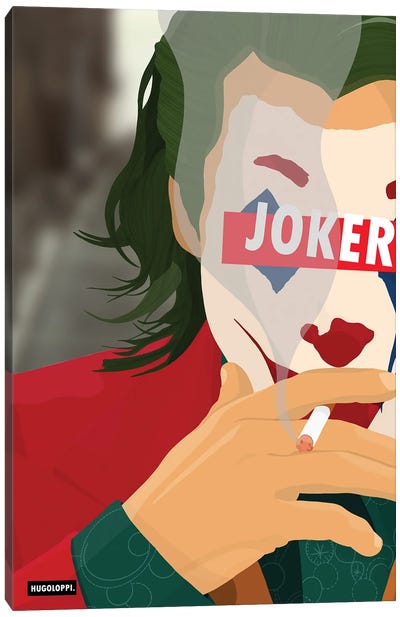 Joker Canvas Art Print - Hugoloppi
