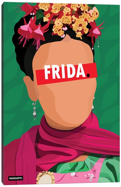 Frida Kahlo Canvas Art Print - Hugoloppi