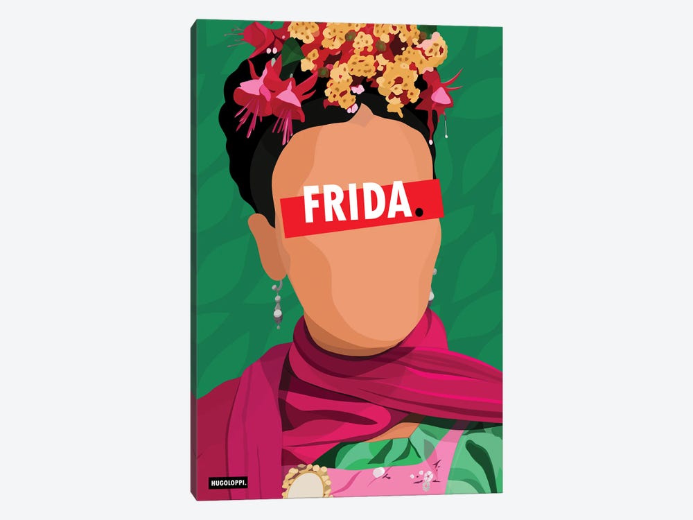 Frida Kahlo by Hugoloppi 1-piece Canvas Art
