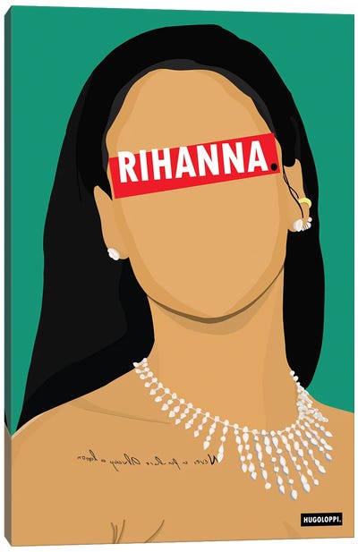Rihanna Canvas Art Print - Hugoloppi