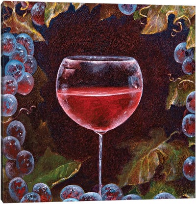 Red Wine Canvas Art Print - Helena Lose