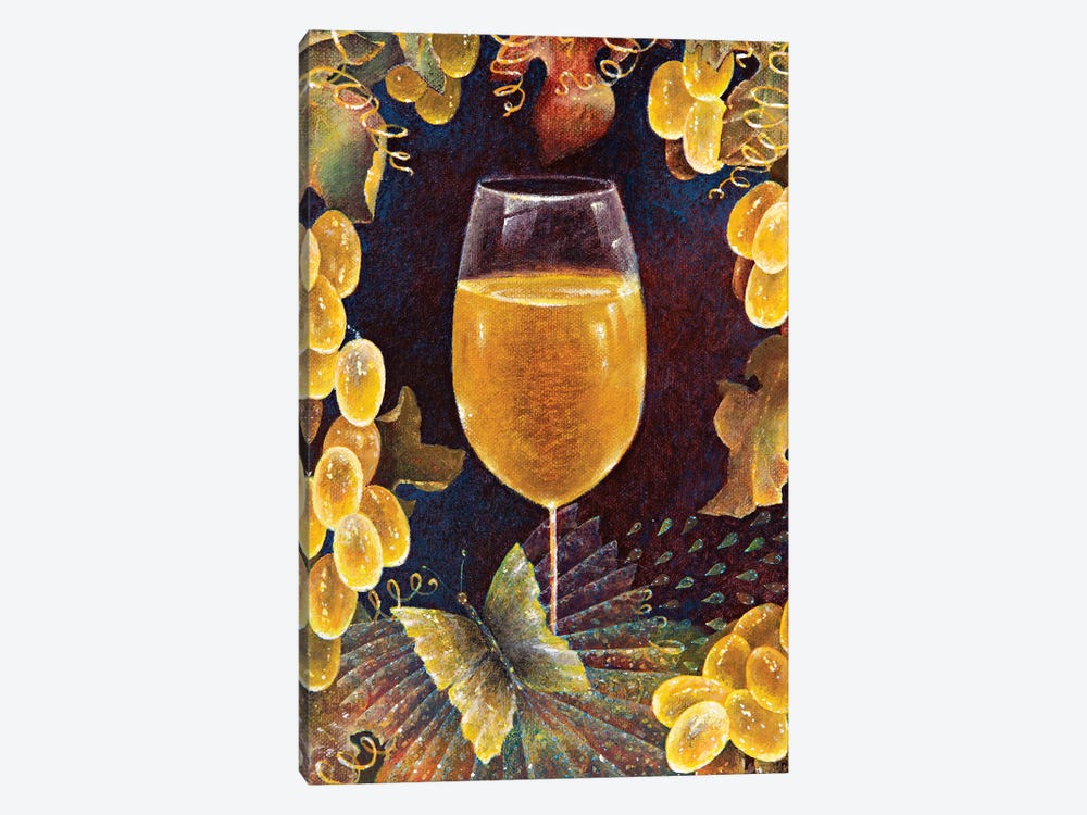 White Wine by Helena Lose 1-piece Canvas Wall Art