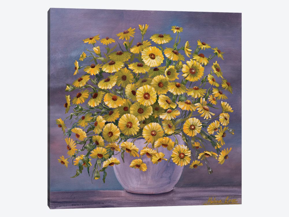 Yellow Daisies by Helena Lose 1-piece Canvas Art Print