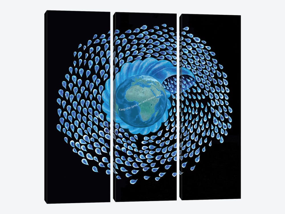Planet by Helena Lose 3-piece Art Print