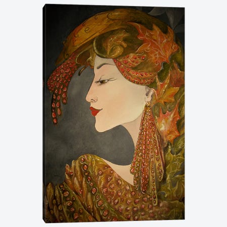 Autumn Woman Canvas Print #HLS37} by Helena Lose Canvas Print