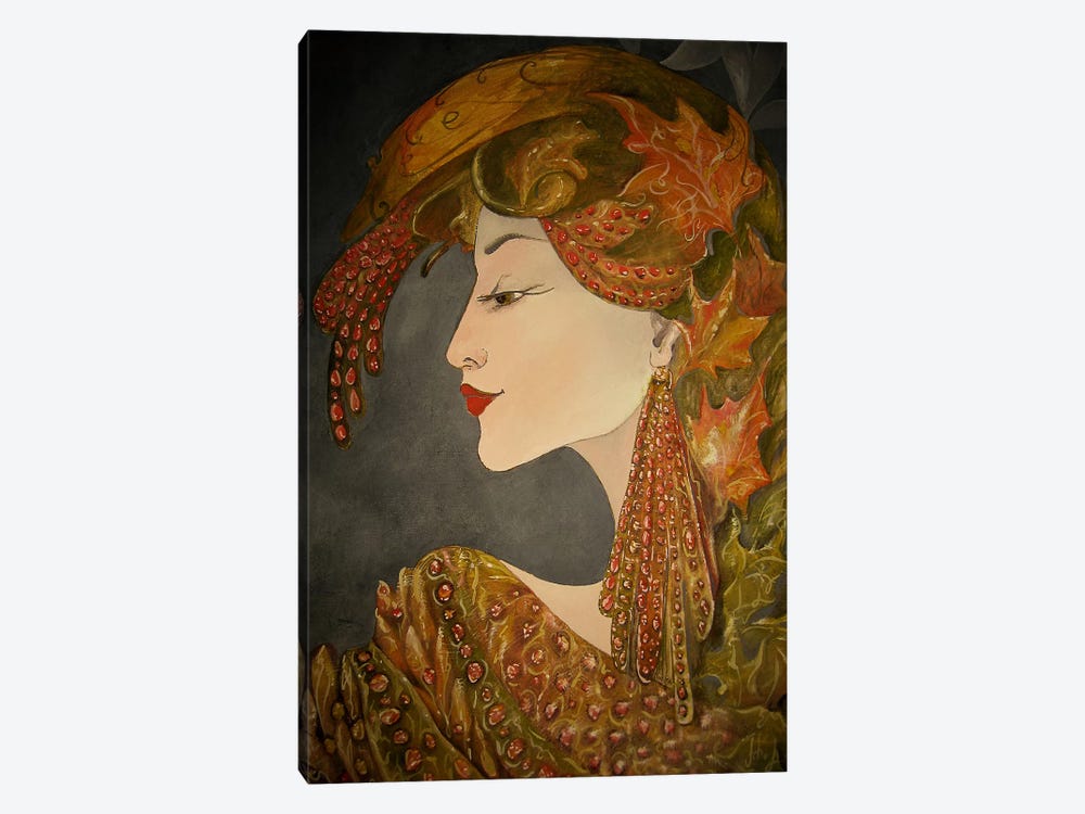 Autumn Woman by Helena Lose 1-piece Canvas Art
