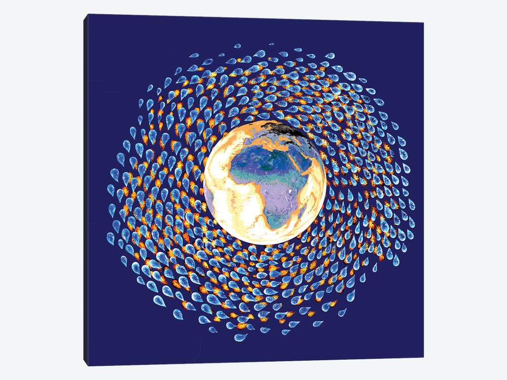 Planet Blue by Helena Lose 1-piece Art Print