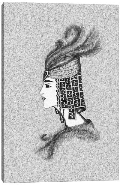 Woman Warrior. Graphics Canvas Art Print