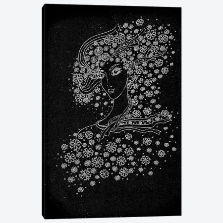 Spring Woman Black Canvas Print #HLS53} by Helena Lose Canvas Art