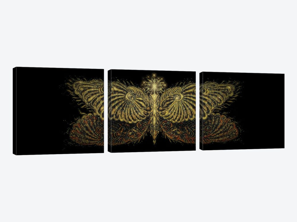 Insect Butterfly In Surrealism by Helena Lose 3-piece Canvas Artwork