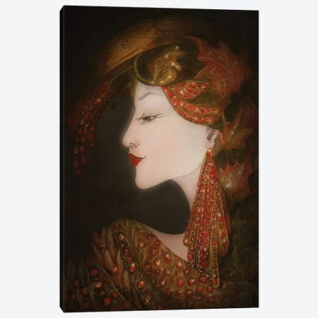 Woman's Profile Portrait Of A Stranger Canvas Print #HLS76} by Helena Lose Art Print