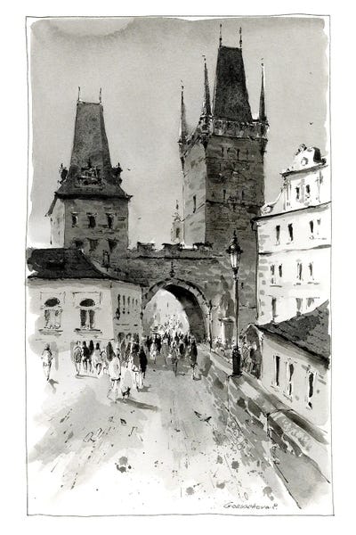 Czech Republic: Monochrome Prague by HomelikeArt