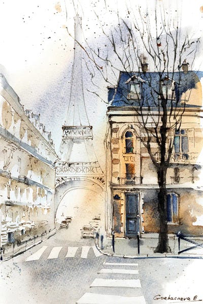 Canvas Print: Street Of Paris by HomelikeArt