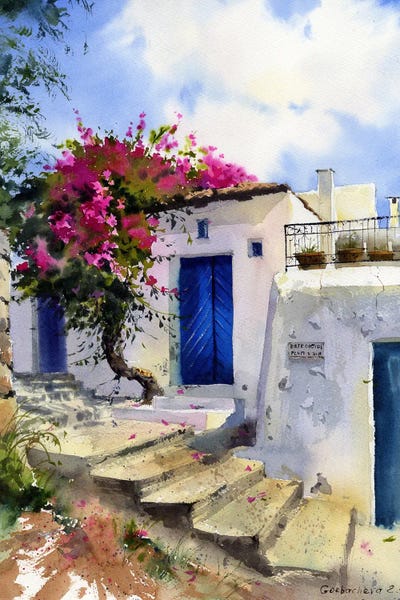 Greece: Mediterranean Town by HomelikeArt
