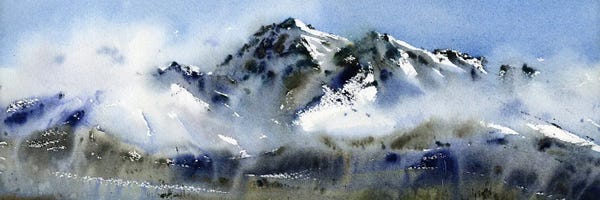 Mountain Peaks In The Clouds