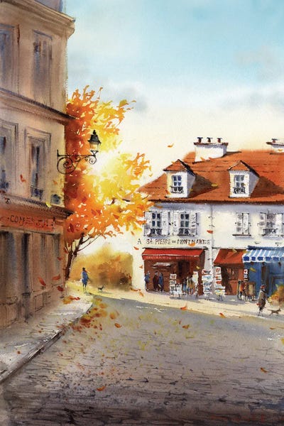 Fine Art Print: Autumn In Montmartre, Paris by HomelikeArt