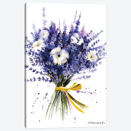 Lavender Bouquet Canvas Print #HLT14} by HomelikeArt Canvas Artwork